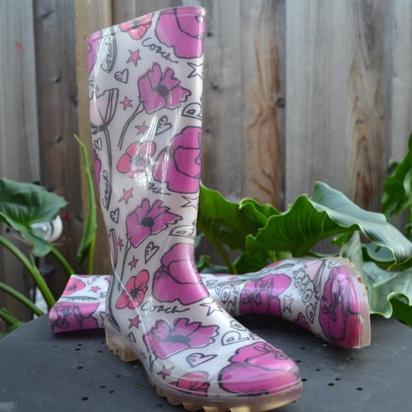 RARE - Coach Poppy Rain Boots